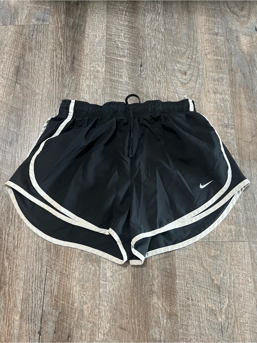 Nike Women's Black Athletic Shorts with White Trim